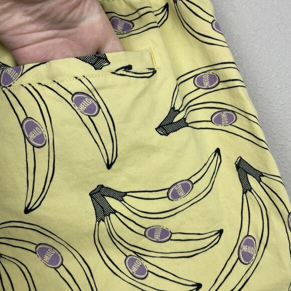 Urban Outfitters Men's Mexium Maximus Go Bananas Printed Short Yellow Drawstrin - Picture 8 of 16